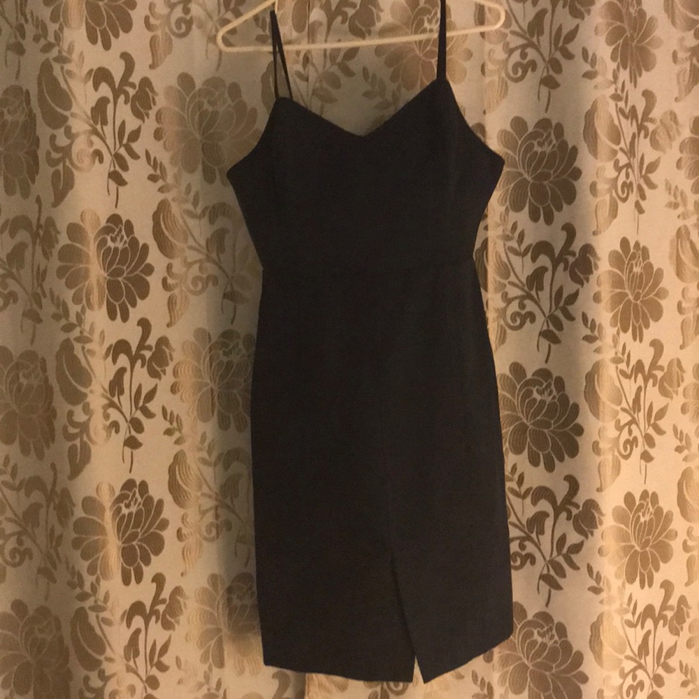 Blue Faux Suede Dress